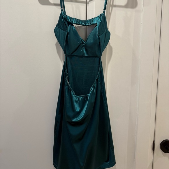 Hello Molly Teal Backless Dress - Picture 2 of 2